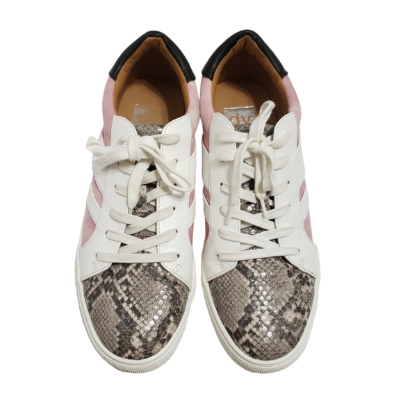 Dolce Vita Andy Pink Snakeskin Print Sneakers Size 10 - Picture 7 of 11